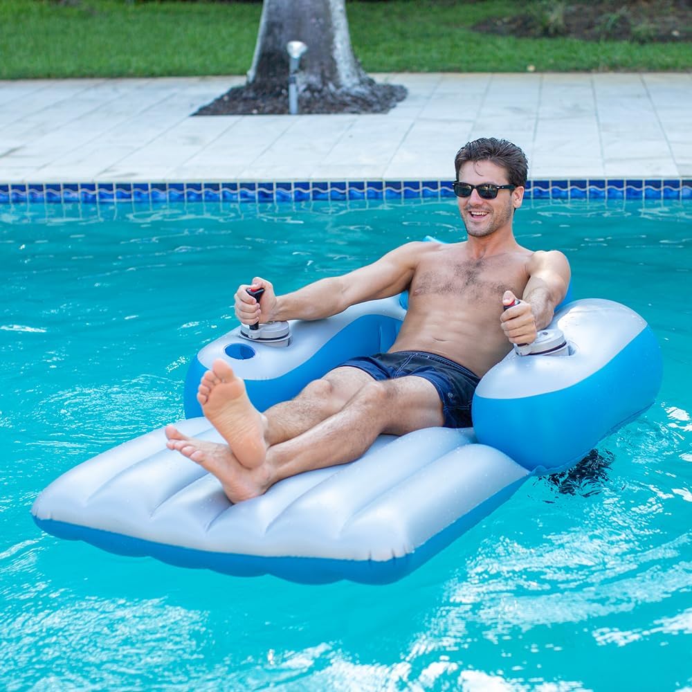 Chaise longue de piscine gonflable motorisée