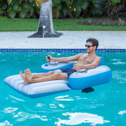 Chaise longue de piscine gonflable motorisée