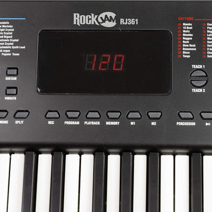 Piano RockJam avec clavier LED compact à 61 touches