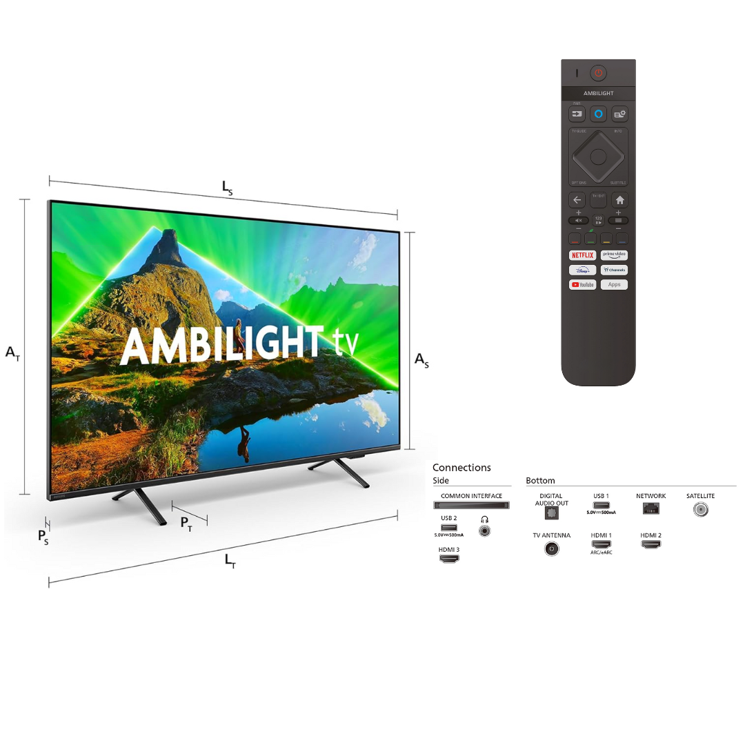 Smart TV 4k 43" Ambilight